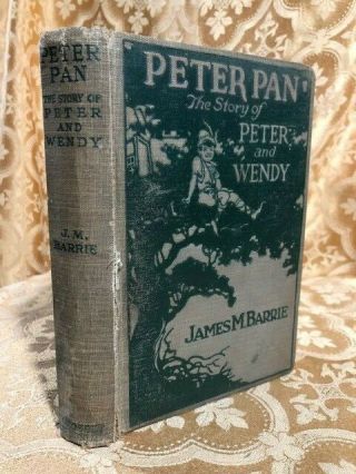 Peter And Wendy Photoplay Title Peter Pan By James Barrie 1911 Antique Book