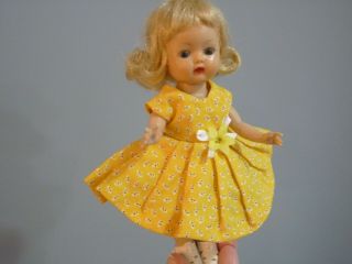 Vintage Blond Muffie Storybook Doll Hard Plastic Walker Ginny Ginger Style
