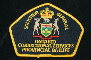 Vintage Canadian Ontario Correctional Services Provincial Bailiff Cloth Patch