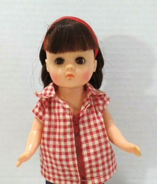 Vintage Vogue GINNY doll - 1972 thru 1977 dressed in jeans & red white shirt 3