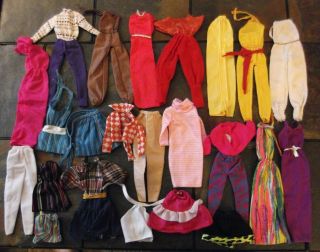 Barbie Doll Clothes - 23pc Assorted Age Vintage Clothing