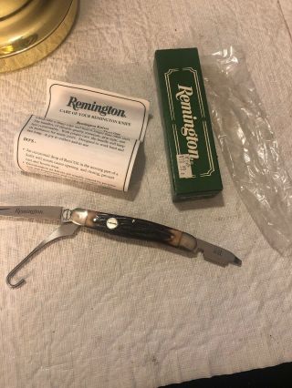 Vintage Remington R1 - D Upland Bird Knife And 12 - 20 Gauge Choke Blade Nib