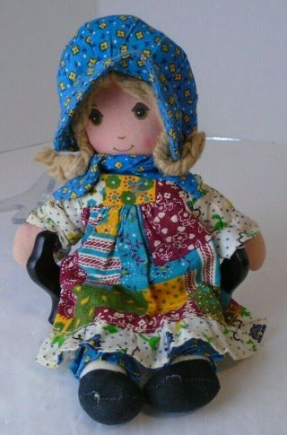 1974 Rag Doll Holly Hobbie Knickerbocker Plush Doll 9 " Vintage Ff
