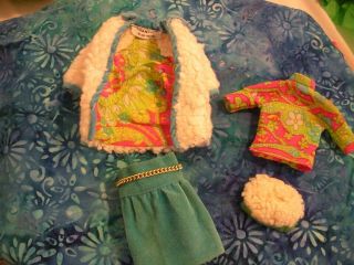 Vintage Barbie Francie Doll Outfit - The Combination - Wonderful Flower Child Look