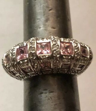 Vintage Sterling Silver Gemstone Women Ring Size 7