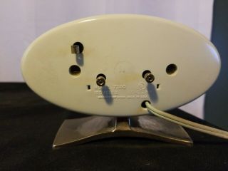 Vintage GE General Electric Oval Dial Alarm Clock Made USA almond gold 7380 3