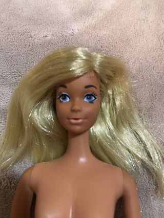 Vintage Barbie Doll Tnt Malibu Suntan Steffie Face,  Blonde,  Nude Made In Korea