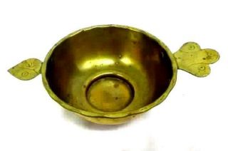 Vintage Brass Bowl With Handles Made In Sweden