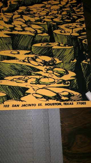 Blacklight Poster.  Vintage.  Houston blacklight.  1971 2