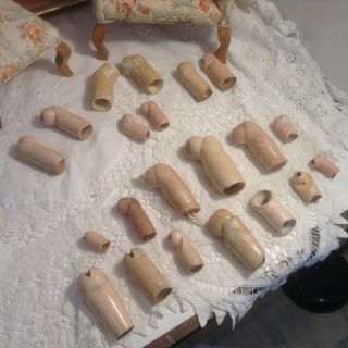Doll Hospital - Group Of Upper Arms For Antique Ball Jointed Dolls