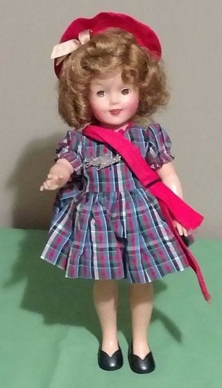 Vintage 12 " Shirley Temple Vinyl Doll From Ideal W/pin