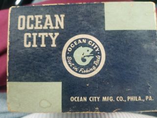 Vintage Ocean City Baitcasting Fishing Reel No.  1581 W/ Box & Instruction Paper.