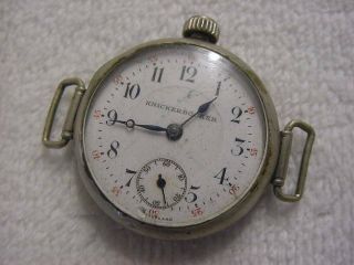 Vintage Large Antique Wwi World War I Military Knickerbocker Trench Mens Watch