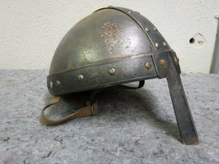 Medieval Style Conical Metal Crusader Helmet With Nose Guard - Cosplay