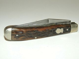 Vintage Maher & Grosh Double Blade Folding Pocket Knife W/ Bone Handle