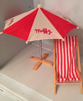 Muffy Vanderbear 1990 At The Beach Umbrella Chair