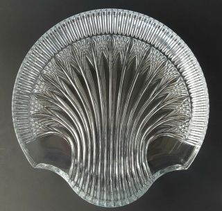 Glass Sea Shell Shape Plate Dish/platter 10.  5 Inch