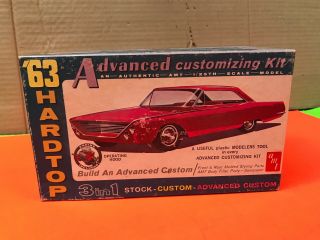Vintage Amt 3 In 1 1/25 Scale 1963 Chevy Impala Sport Model Kit