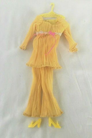 Vintage Barbie Lemon Kick Outfit 1465 With Shoes & Hanger