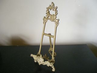 Antique Vintage Brass Book Pictures Display Stand - Easel
