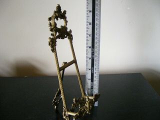 ANTIQUE VINTAGE BRASS BOOK PICTURES DISPLAY STAND - EASEL 3