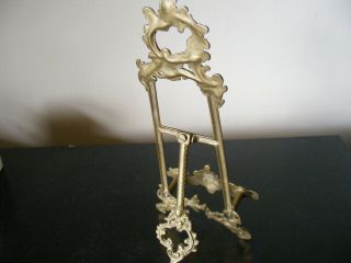 ANTIQUE VINTAGE BRASS BOOK PICTURES DISPLAY STAND - EASEL 4