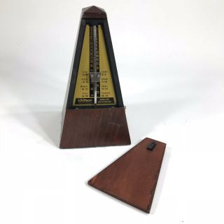 Vintage Wittner Wood Wind Up Metronome Made In West Germany