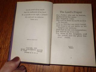 Small Vintage 1930 Prayers Book 136 Pgs Lords Prayer Psalms Hymns Eden Press 3