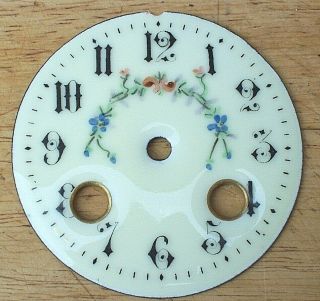 Antique French Hand Painted Clock Dial Circa 1860