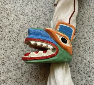 Bsa - Vintage 60’s - Wooden/painted Chinese Dragon Head Neck Slide Homemade - Nos