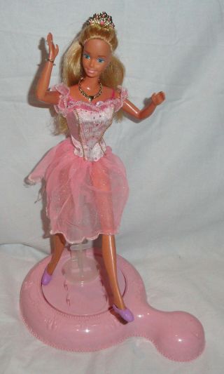 Vintage Barbie 2001 Sugarplum Princess Magic Dance Stand With Doll