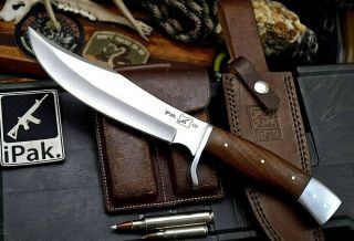 Cfk Ipak Handmade D2 Custom Clip - Point Hunting Camping Grizzly Bowie Blade Knife