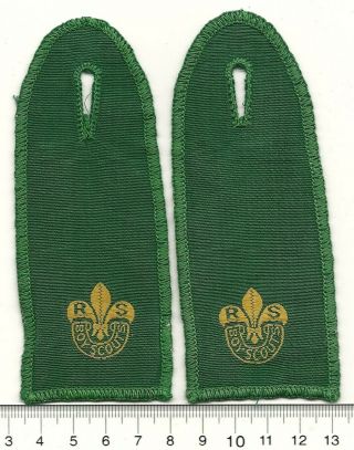 Boy Scouts Of Canada Old Green Rover Epaulettes