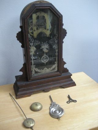 Antique Ansonia Clock Company Eight Day Dayton Mantle Clock