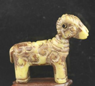 Chinese Old Natural Jade Hand - Carved Statue Sheep Pendant 3 Inch