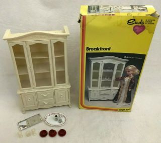 Vintage “sindy” Dining Room Breakfront & Accessories,  Marx Toys,  Box