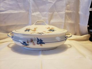 Vintage/antique Elpco China Oval Covered Casserole Vegetable Serving Bowl Dish