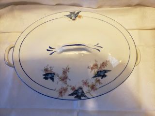 Vintage/Antique Elpco China Oval Covered Casserole Vegetable Serving Bowl Dish 4