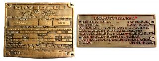 Two Brass Builders Plaques.