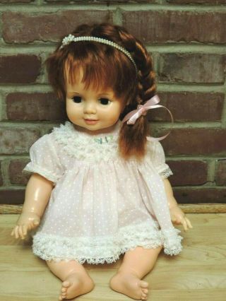 Vintage 1972 Ideal Baby Crissy Doll Red Hair Life Size Ghb - H - 225 Beaded Headband