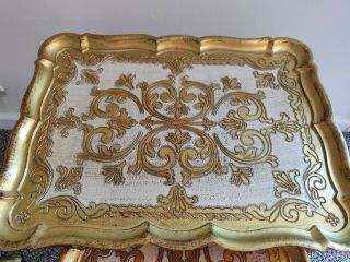 Italy Florentine 3 Nesting Snack Tables Hollywood Regency Gold Gilt Mid Century 6