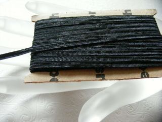 Vintage Millinery Straw Braid For Doll Hats 13 Yards Black