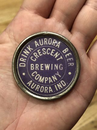 Antique Pre Prohibition Crescent Brewing Company Aurora Beer Advertising Pocket 2