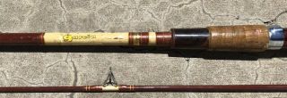 Vintage 7’ Garcia Conolon Fishing Rod,  4 star,  No.  2510B.  Light action. 4