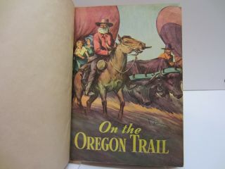 Vtg Old Antique 1942 Children ' s Book On The Oregon Trail Allen Western History 2