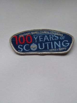 Boy Scout Council Patches Southern Sierra Council 100 Years Of Scouting