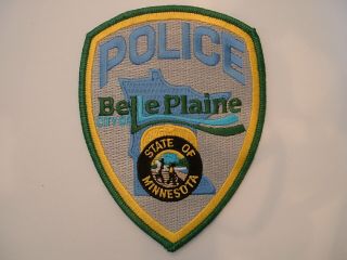 Belle Plaine Police Obsolete Cloth Shoulder Patch Minnesota Usa