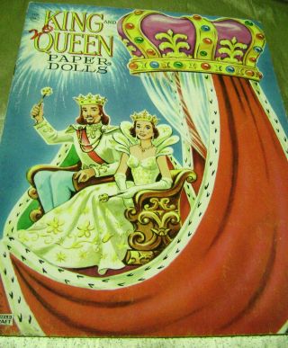 Vtg Paper Dolls 1963 King And Queen Saalfield 1326 Uncut