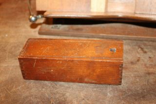 Vintage Wood Wooden Sliding Lid Box Magic Trick 5 - 3/4 " X 2 " X 1.  5 "
