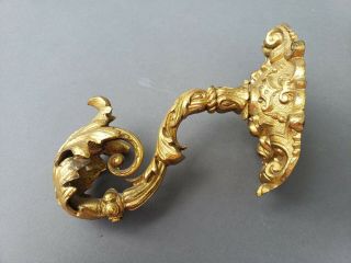 PAIR EARLY FRENCH DORE GILT BRONZE FRENCH TIE - BACKS HOOKS A 2